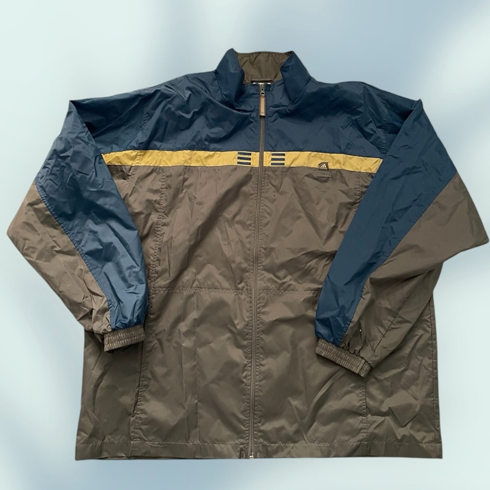 Vintage adidas windbreaker Men’s size XXL Blue/Yellow